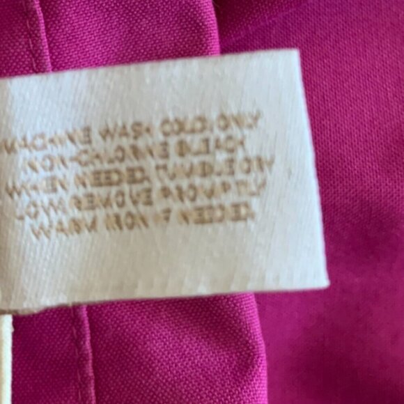 Chico's No-Iron Cotton Oxford Button Front Shirt Fuchsia Sz 2 (L/12) #68D - Picture 7 of 7